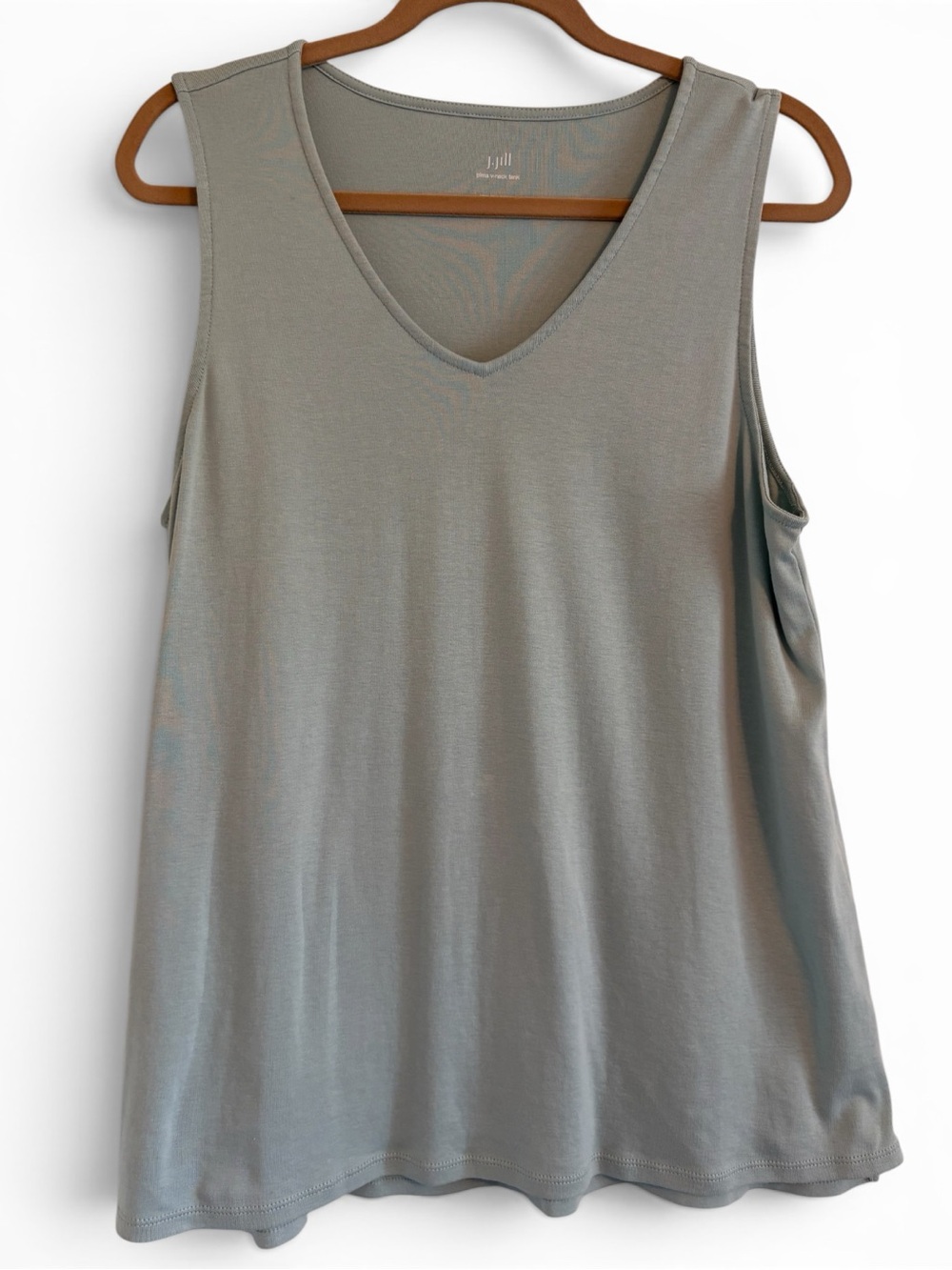 J. Jill Pima Cotton V-Neck Tank Top | Mint Green | Women’s Large